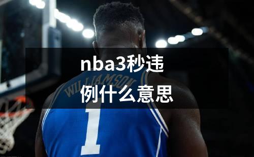 nba3秒违例什么意思