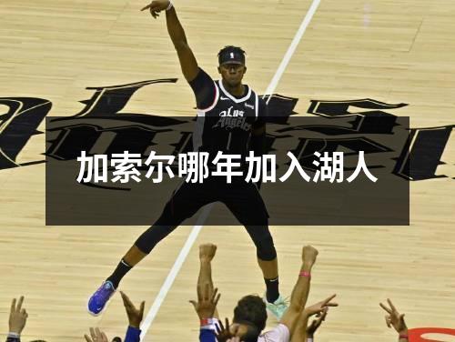 加索尔哪年加入湖人