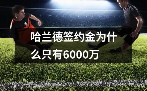 哈兰德签约金为什么只有6000万