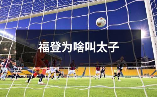 福登为啥叫太子