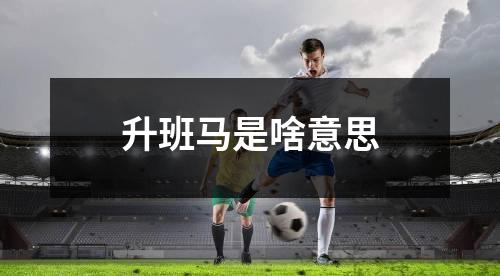 升班马是啥意思