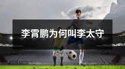 李霄鹏为何叫李太守