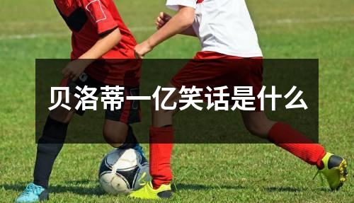 贝洛蒂一亿笑话是什么