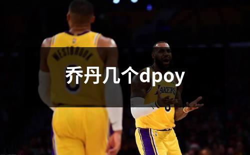 乔丹几个dpoy