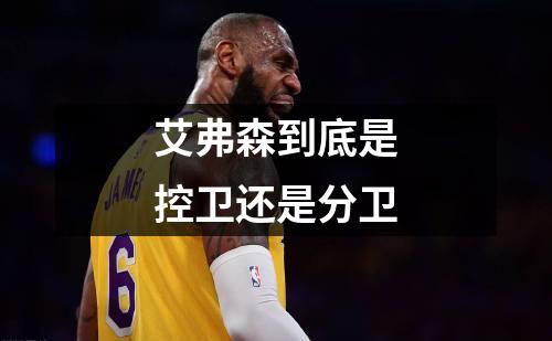 艾弗森到底是控卫还是分卫