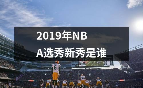 2019年NBA选秀新秀是谁